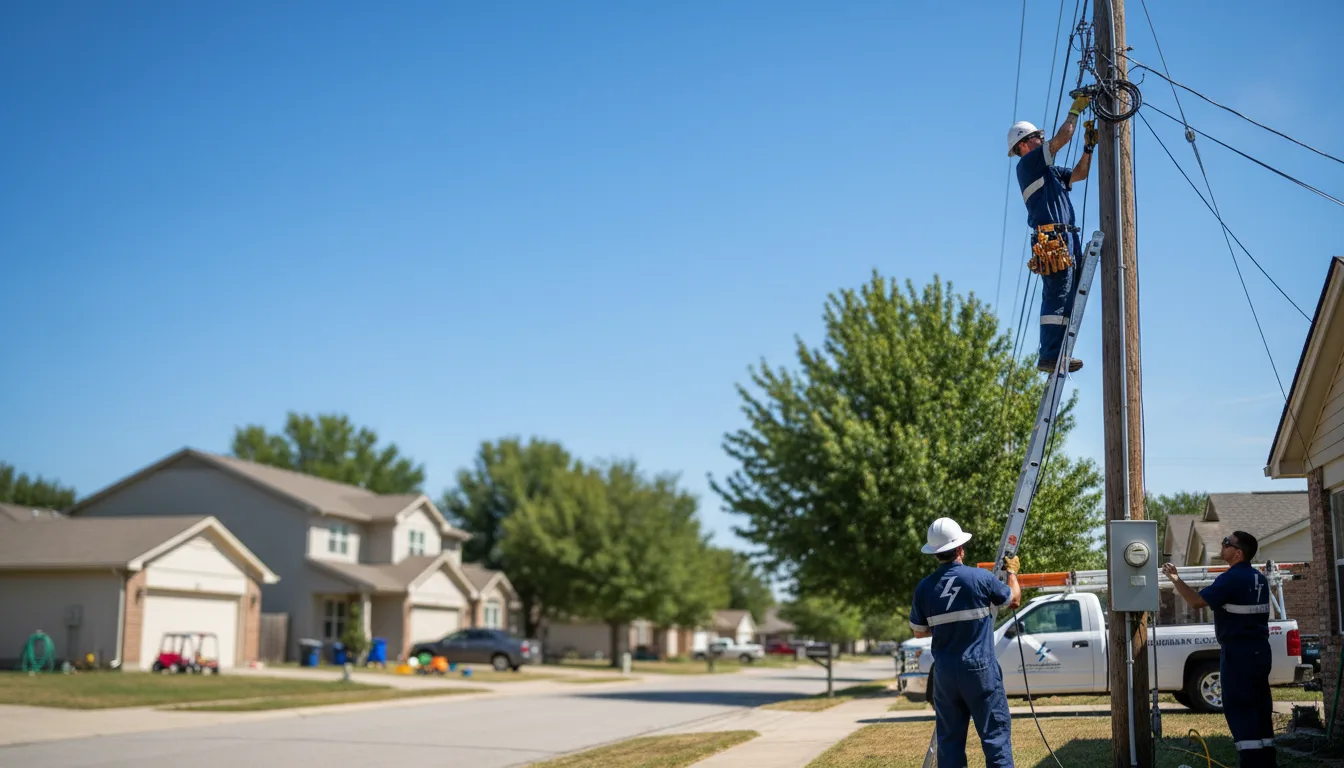 Residential electrician providing installation services in Forestville, WI